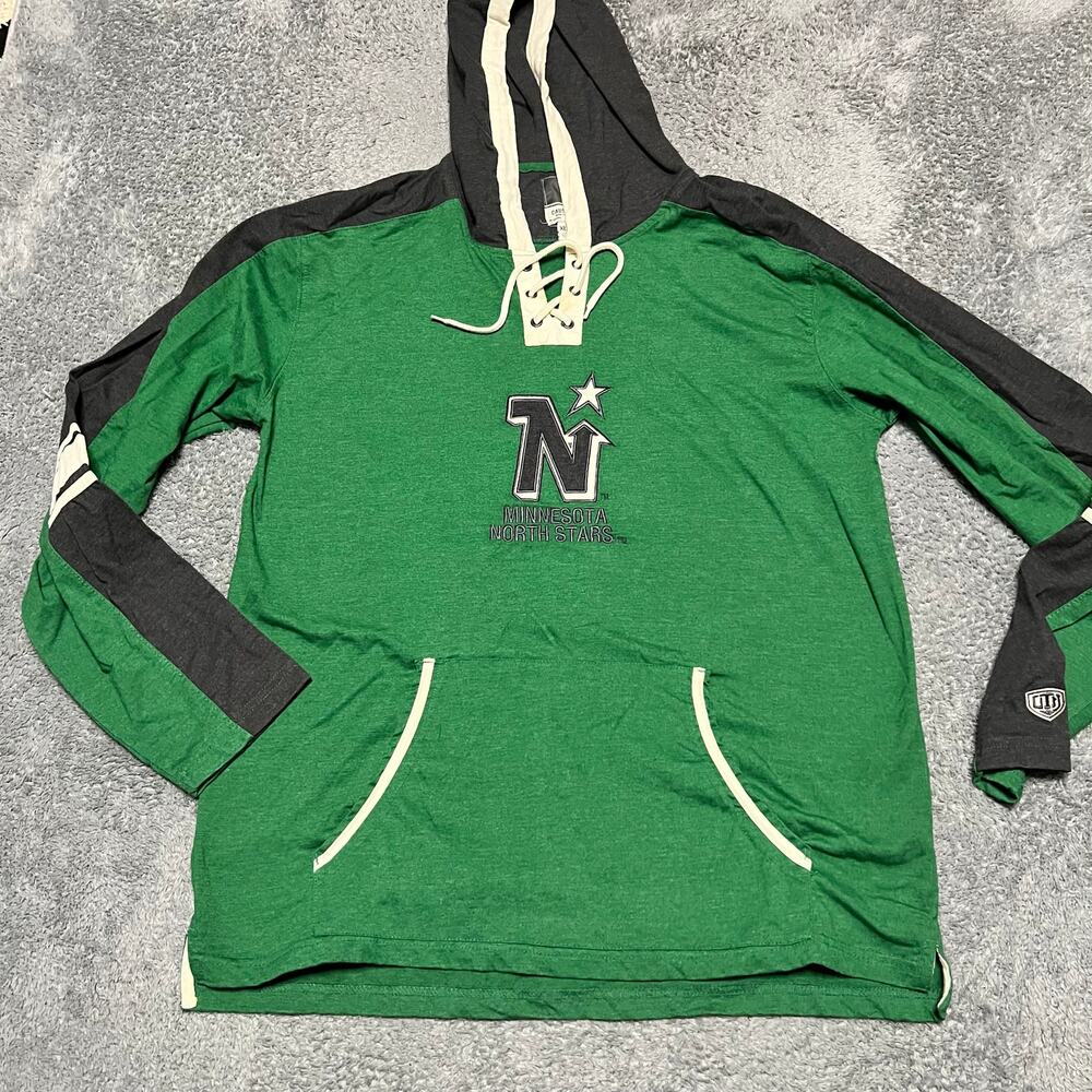 Minnesota North Stars Hoodie Mens XL Old Time Hockey Shirt NHL Green